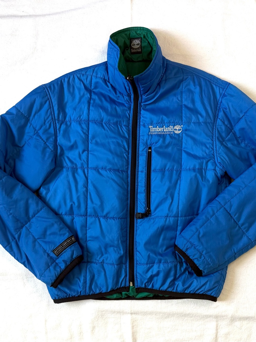 Timberland Royal Blue & Green Reversible Puffer Jacket
